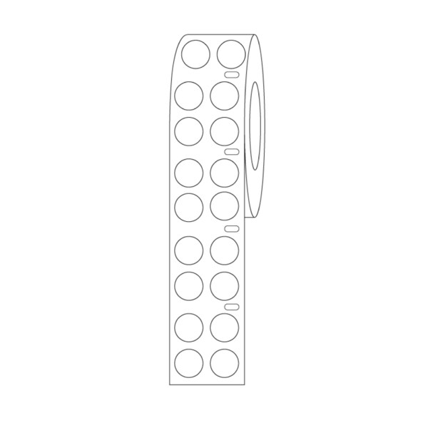 Direct Thermal Cryo 13mm Dots for 2.0ml Tubes/Vials White Roll Form